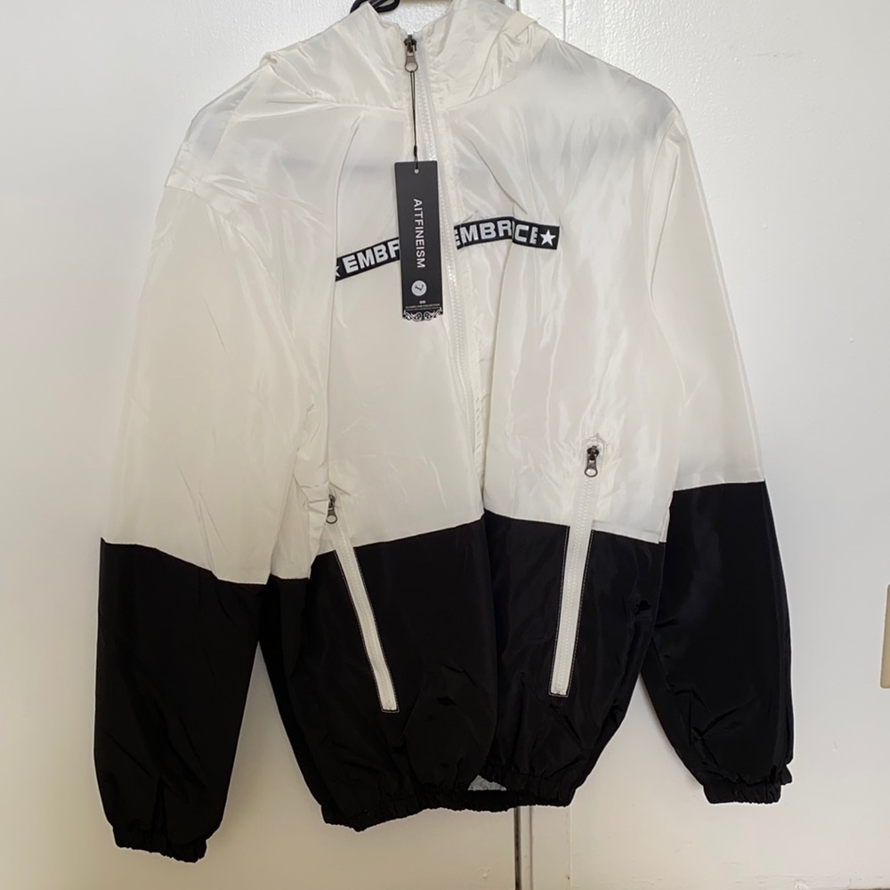 Black and White Windbreaker